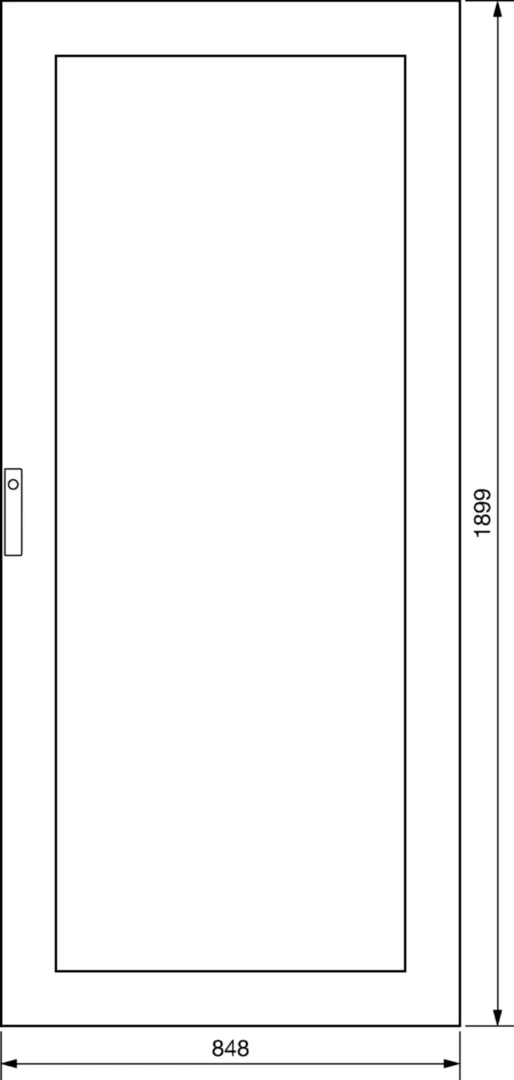 FZ218D - Tür Klarsicht, univers, rechts, für IP 54, Schutzklasse I, 1900x850 mm