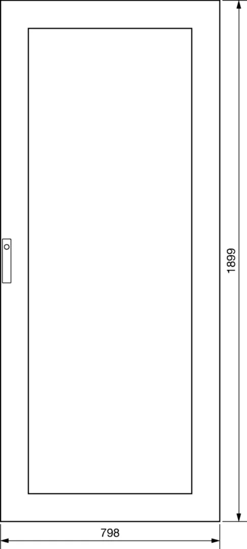 FZ223D - Tür Klarsicht, univers, rechts, für IP 54, Schutzklasse I, 1900x800 mm