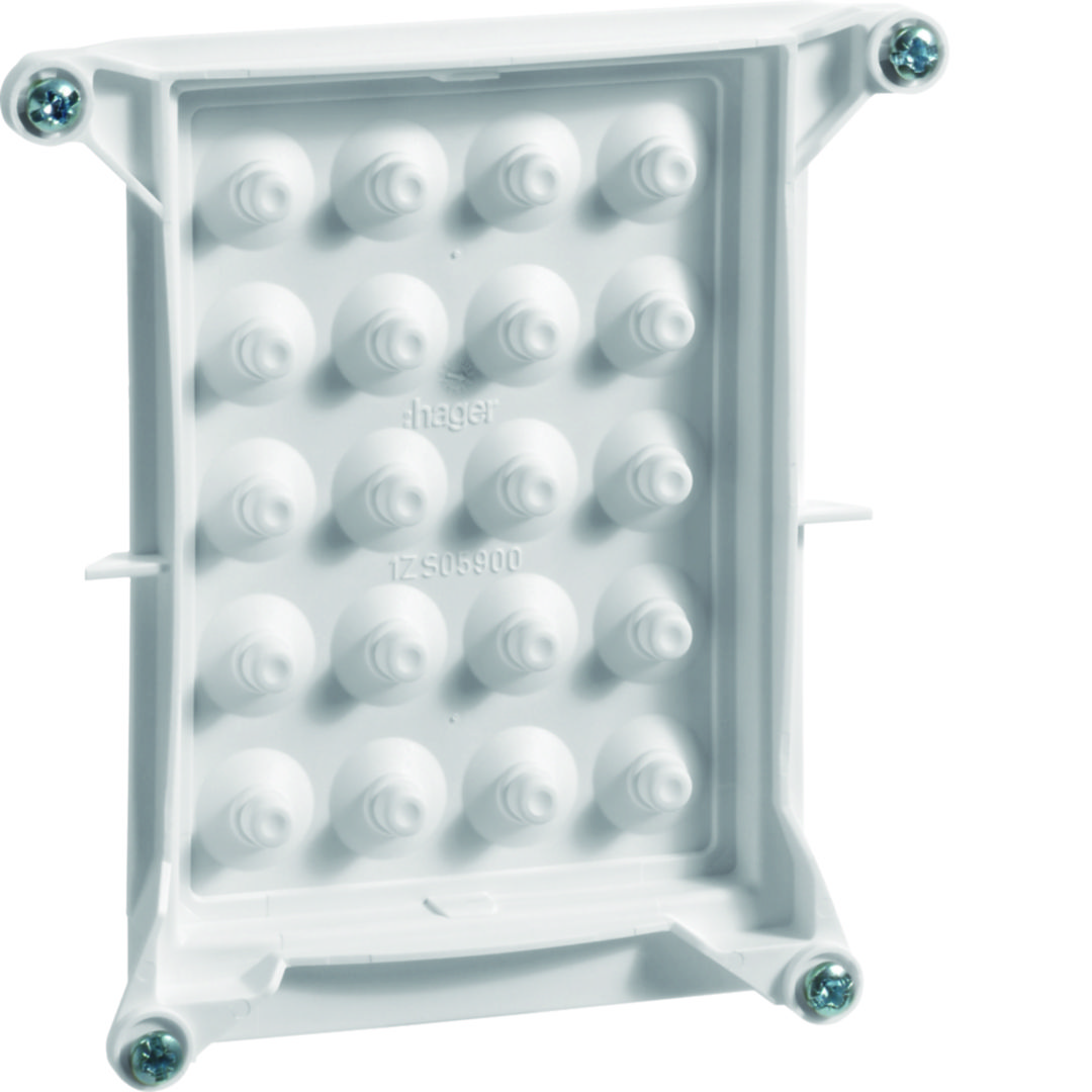Kábelbevezető gumis kezeletlen műanyag 171mm x 116mm x 282mm Univers Hager