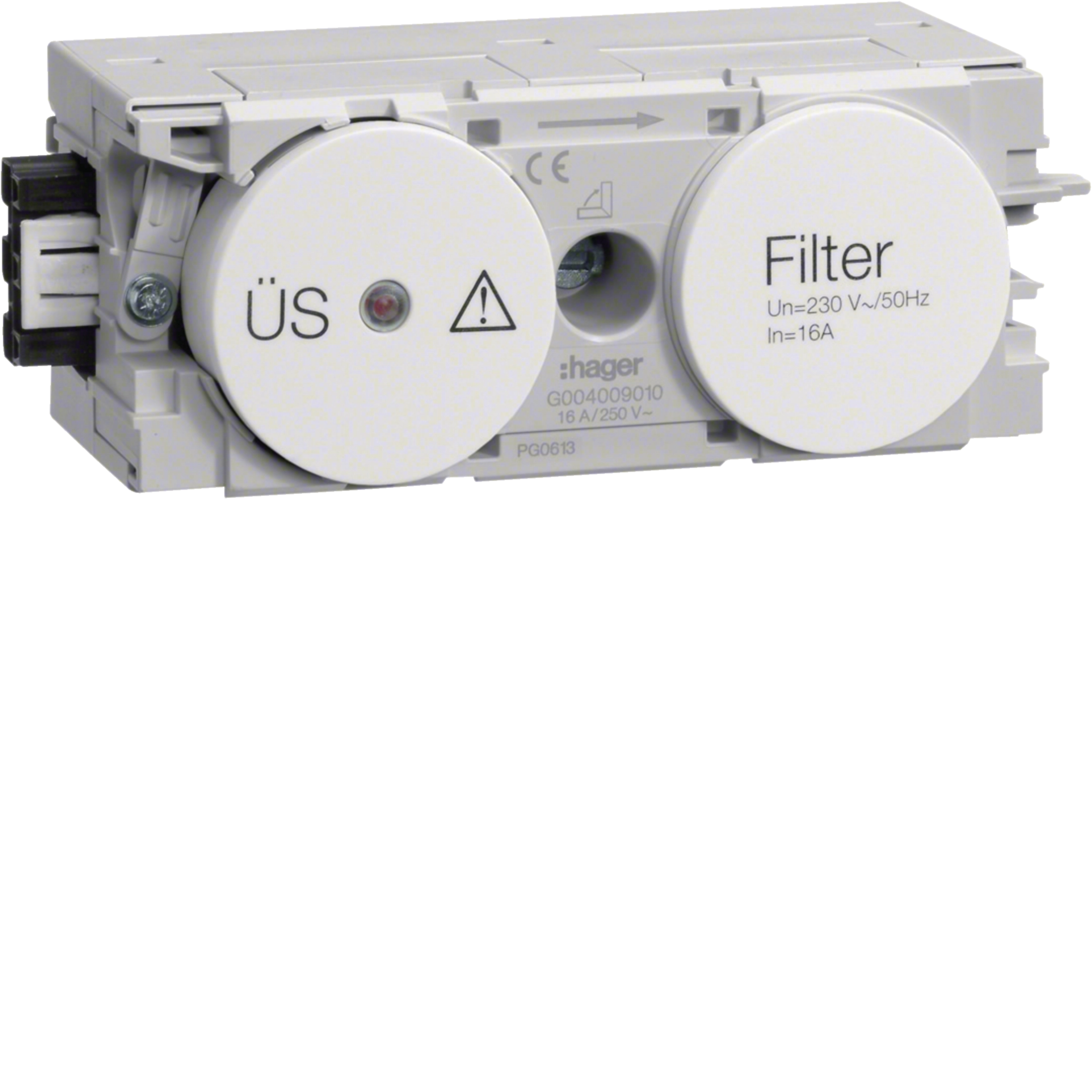Feinschutz+Störfilter Wago C-Profil rw • G004009010 | Hager