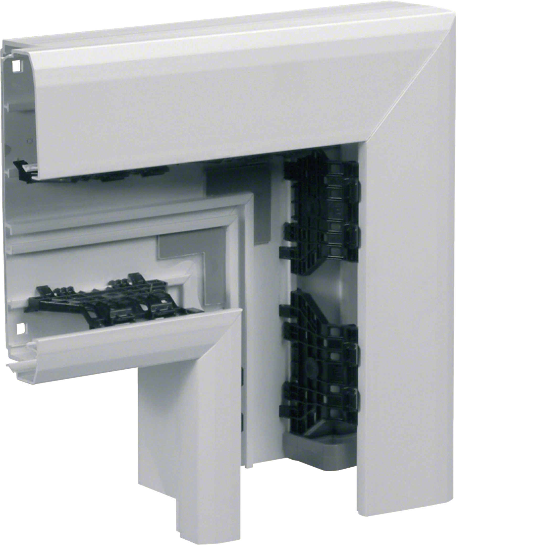 G18559001 - BRN, vlakke hoek buiten voor goot 70x170 mm asymmetrisch, wit