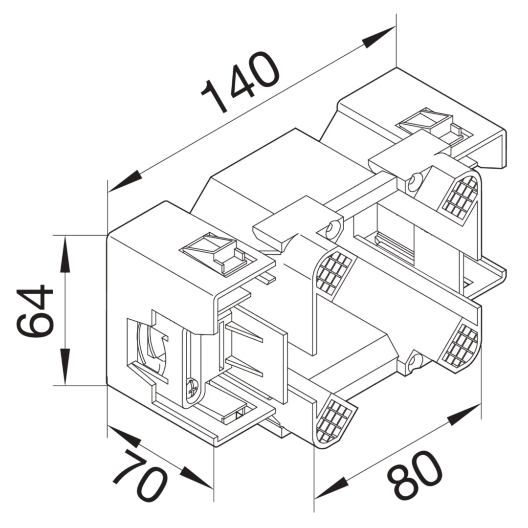 G2745 - Geräteeinbaudose für BR Frontrastend für CEE Steckdosen 60/70mm