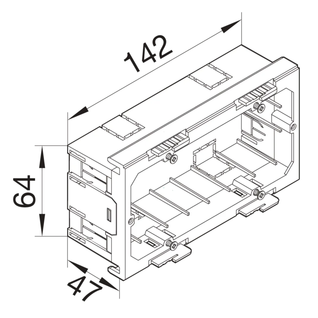 G2860 - Boîte double énergie pour BR montage frontale pour appareils domestiques