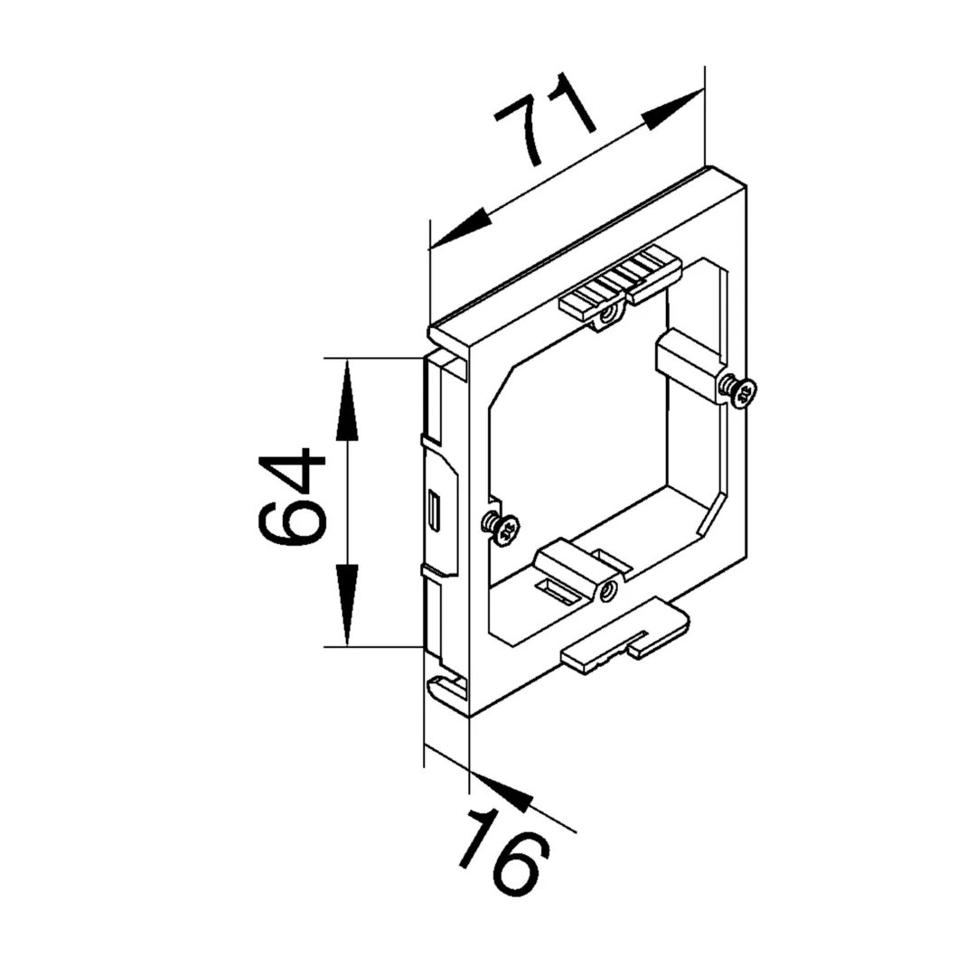 G2870 - Boîte simple informatique pour BR montage frontale pour appareils domestiques