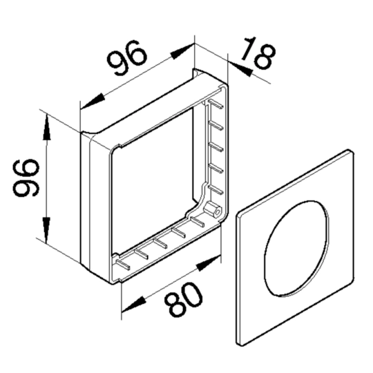 G33759016 - Plastron pour boite d'appareillage CEE pour DA200-80 blanc signalisation