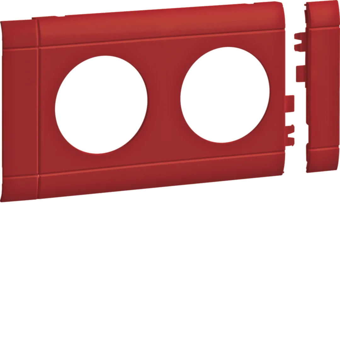 GB080203020 - Blende 2-fach Steckdose zu Oberteil 80mm anreihbar halogenfrei rot