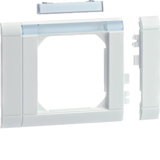 GR0802CH00 - Rahmenblende tehalit CH modular halogenfrei, 80mm, m.Beschriftungsfeld, weiss