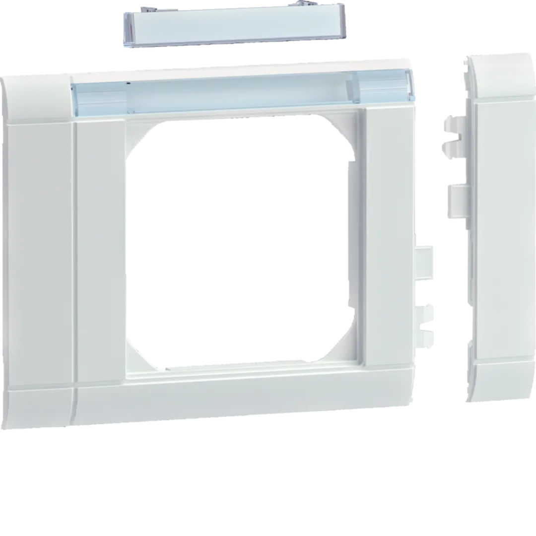 GR0802CH00 - Rahmenblende modular, ZS CH, OT 80, hfr, Beschriftungsfeld, weiß