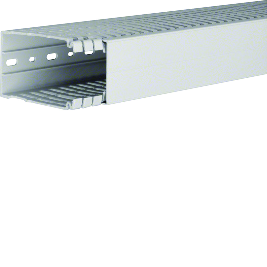 Perforált huzalozócsatorna ABS halogénmentes 100mm 60mm x 2000mm világosszürke 6.5mm HA7 Hager