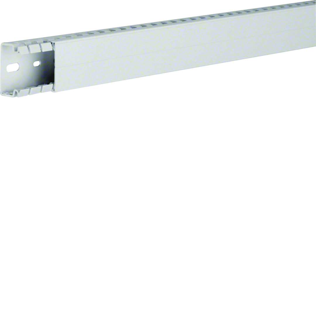 Perforált huzalozócsatorna ABS halogénmentes 25mm 40mm x 2000mm világosszürke 6.5mm HA7 Hager