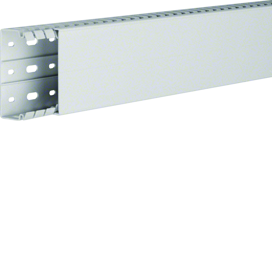 Perforált huzalozócsatorna ABS halogénmentes 40mm 80mm x 2000mm világosszürke 6.5mm HA7 Hager
