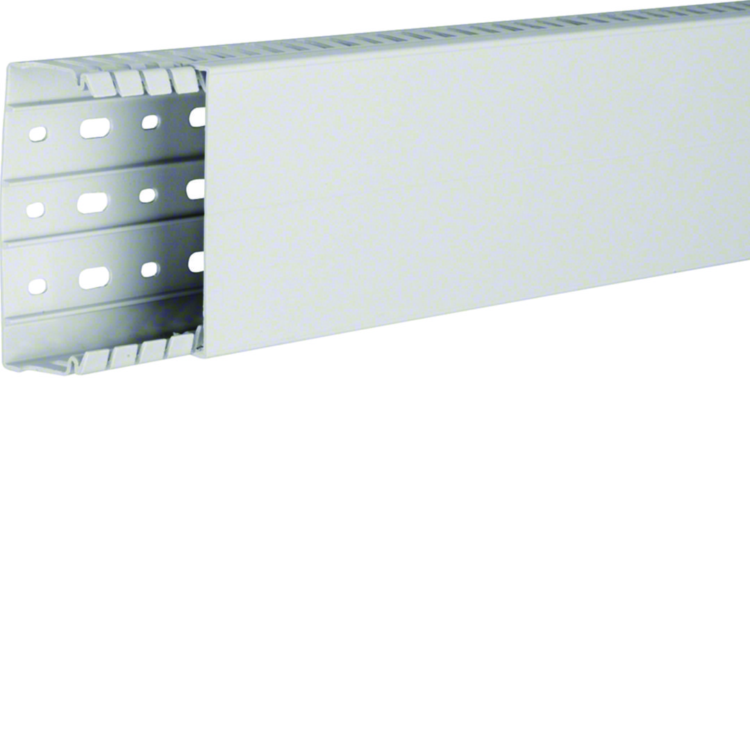 Perforált huzalozócsatorna ABS halogénmentes 40mm 100mm x 2000mm világosszürke 6.5mm HA7 Hager