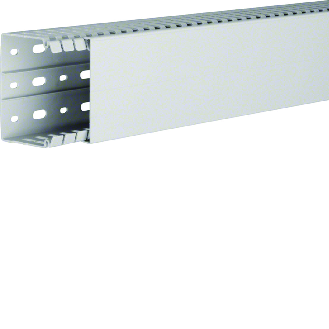 Perforált huzalozócsatorna ABS halogénmentes 60mm 80mm x 2000mm világosszürke 6.5mm HA7 Hager