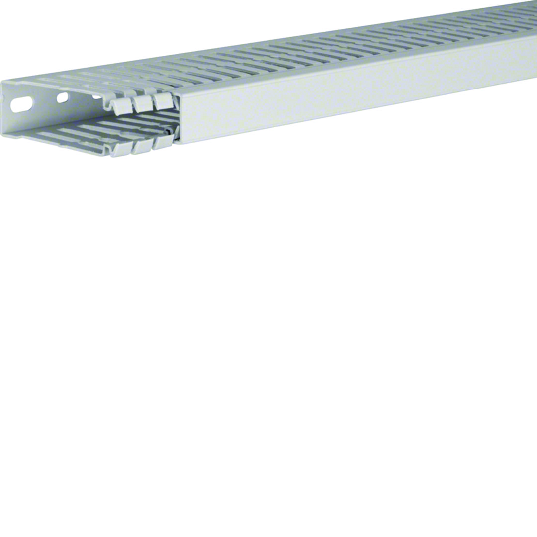 Perforált huzalozócsatorna ABS halogénmentes 80mm 25mm x 2000mm világosszürke 6.5mm HA7 Hager