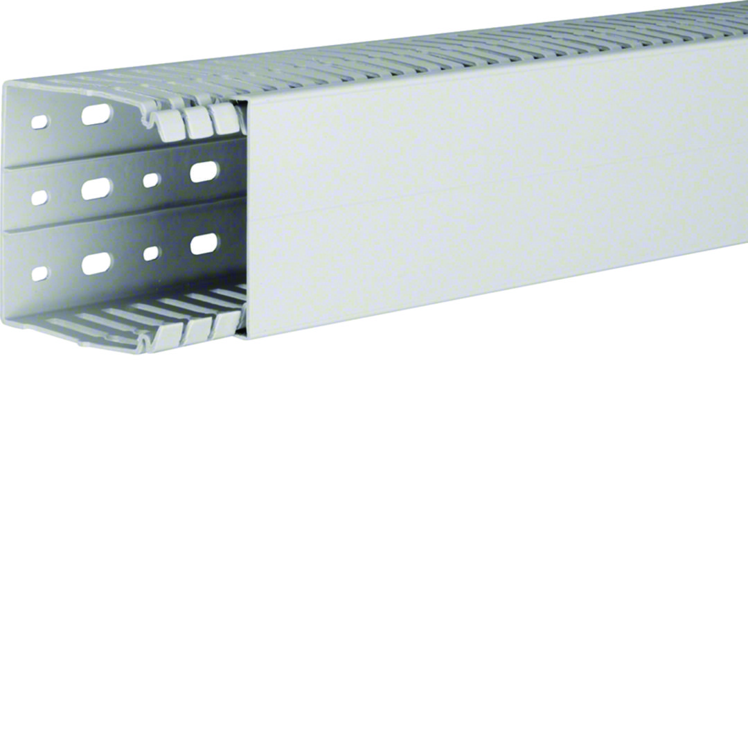 Perforált huzalozócsatorna ABS halogénmentes 80mm 80mm x 2000mm világosszürke 6.5mm HA7 Hager
