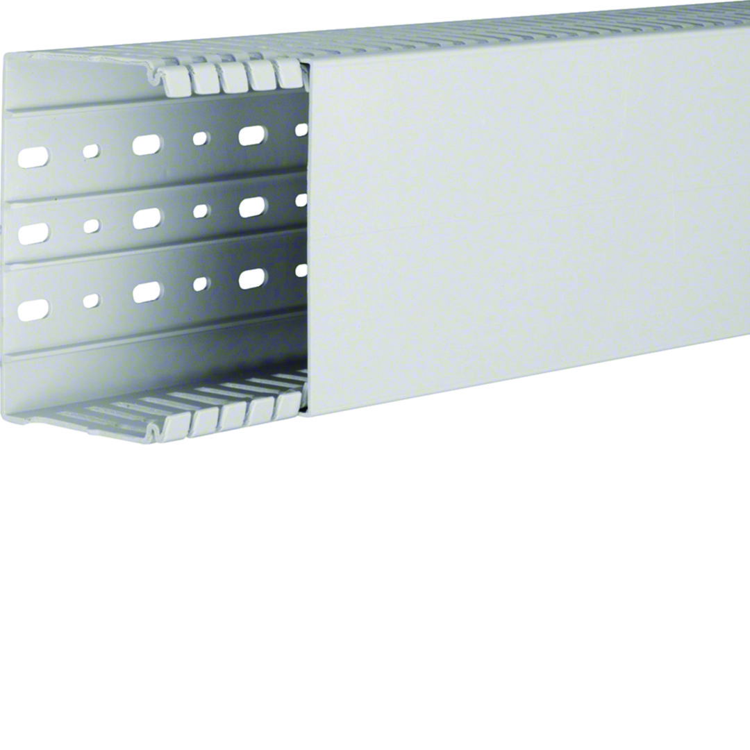Perforált huzalozócsatorna ABS halogénmentes 80mm 120mm x 2000mm világosszürke 6.5mm HA7 Hager