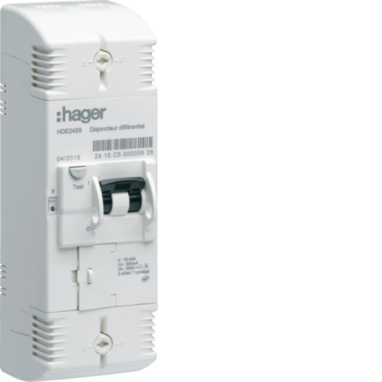 HDE245S - Disjoncteur de branchement différentiel 2P 15/45A 500mA selectif