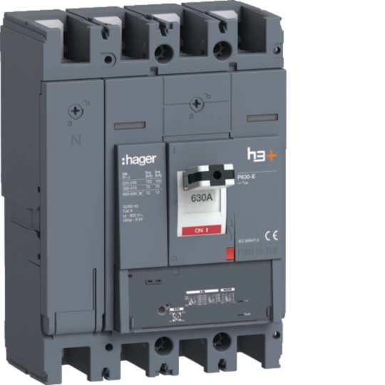 HEW631GR - Leistungsschalter h3+ P630 LSnI 4x630A 70kA