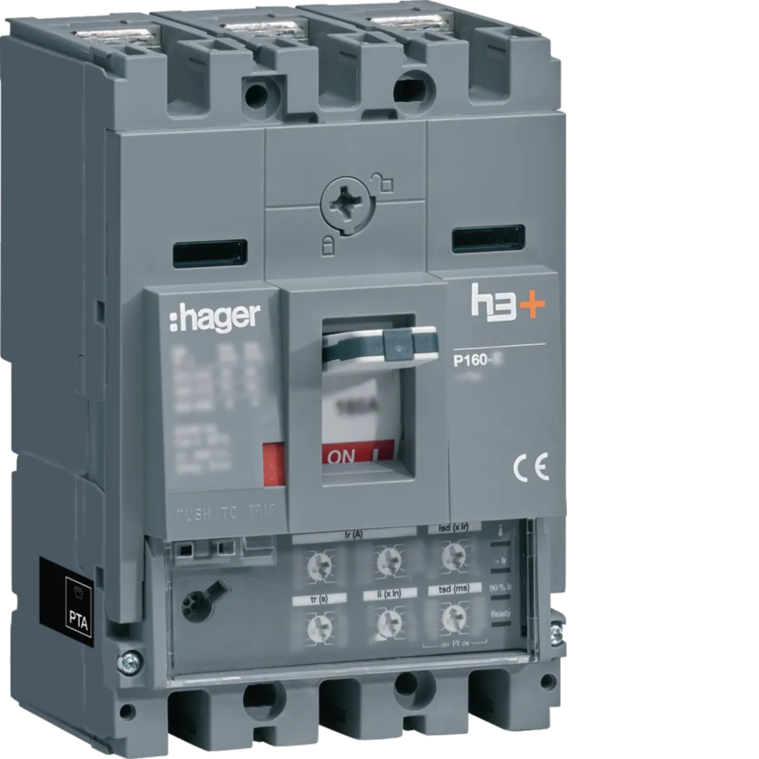 HHS040JR - Moulded Case Circuit Breaker h3+ P160 LSI 3P3D 40A 25kA FTC