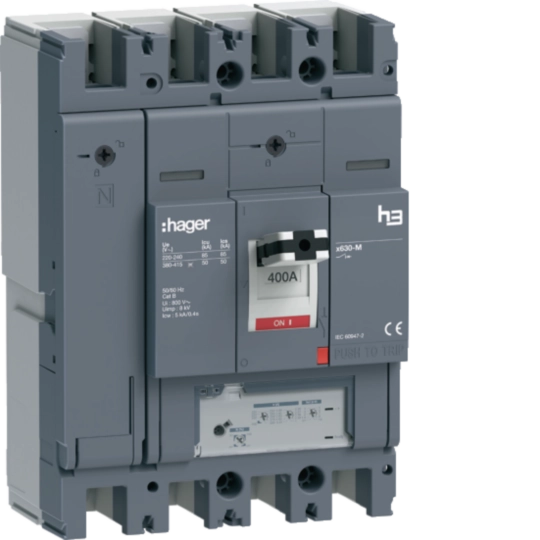 HMJ401GR - Leistungsschalter h3 x630 LSnI 4P4D N0-50-100% 400A 50kA FTC