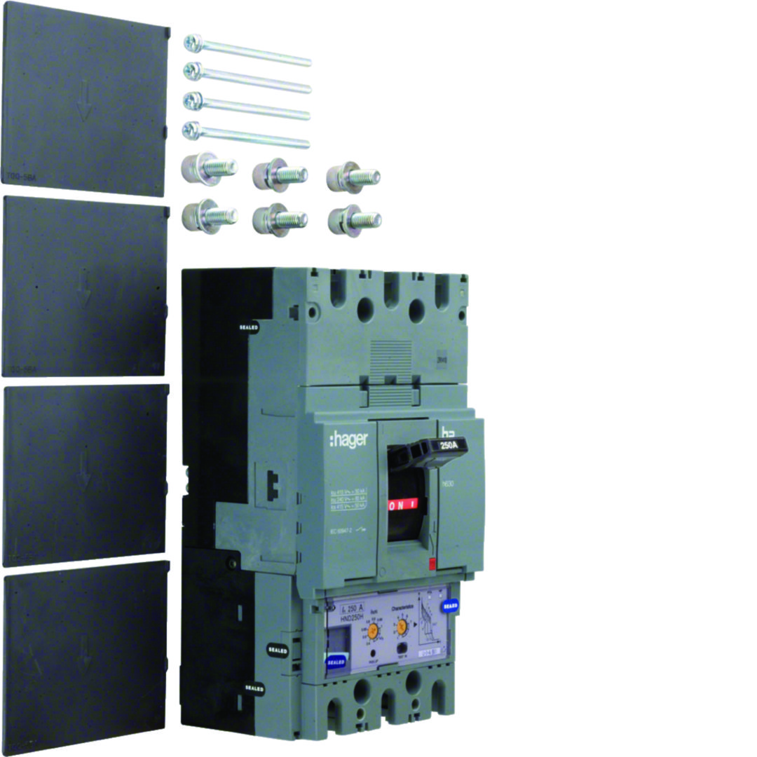 Kompakt megszakító LSI-kioldóval 3P fix 400A 160-400A-hő 50kA 2240-5200A-zárlati 220-690V HNDH Hager
