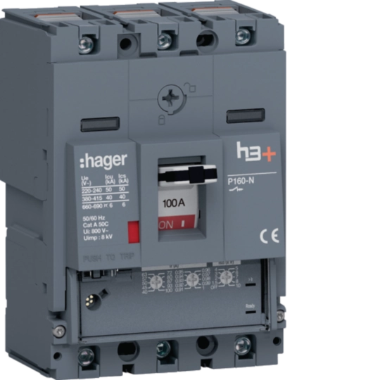 HNS100GC - Leistungsschalter h3+ P160 LSnI 3P3D 100A 40kA CTC