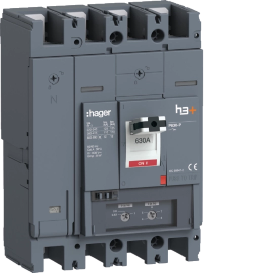HPW631DE - Leistungsschalter h3+ P630 TM 4x630A 110kA