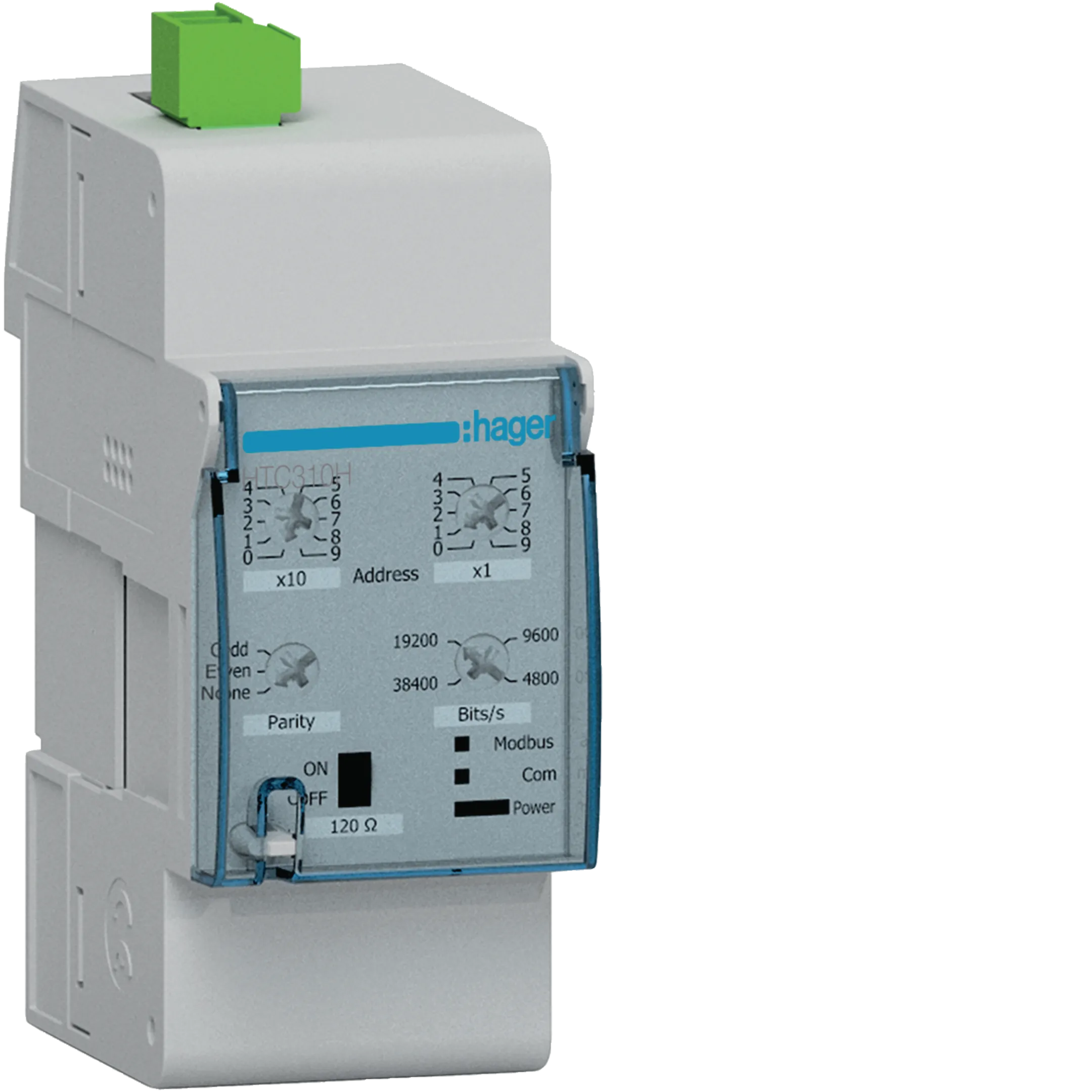 Module Modbus à 4 entrées digitales et 4 sorties relais, avec commande  manuelle