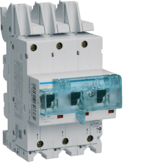 HTS380E - SLS-Schalter 3-polig E-Charakteristik 80A für Sammelschiene QuickConnect