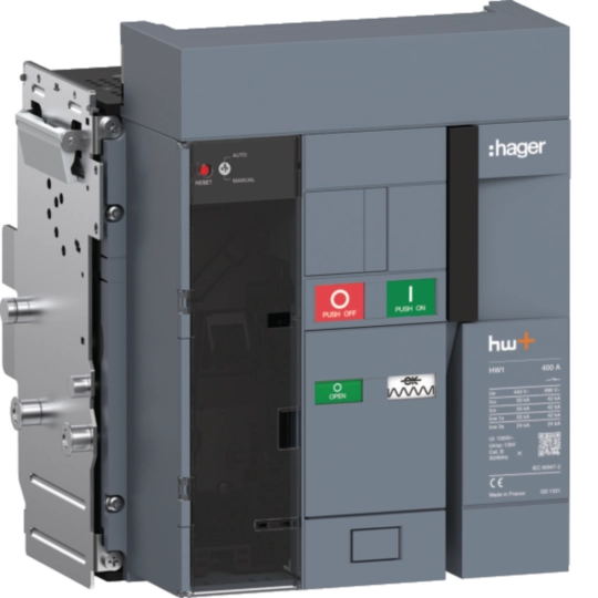 HW1M304DB - ACB HW1 55kA 400A 3P Wyłącznik powietrzny wysuwny do wyzwalacza sentinel     
