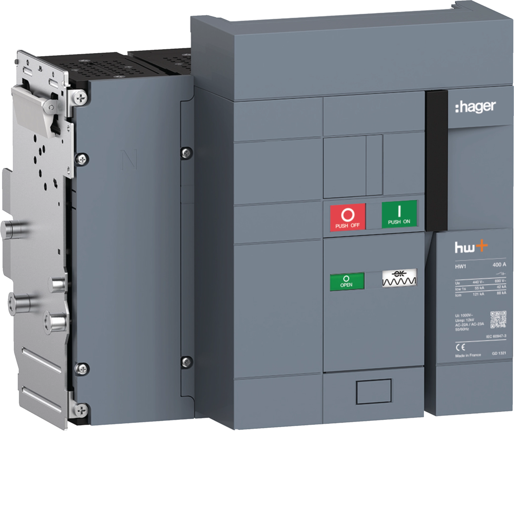 Offener Lasttrennschalter  400A 4P HW1 Einschubtechnik