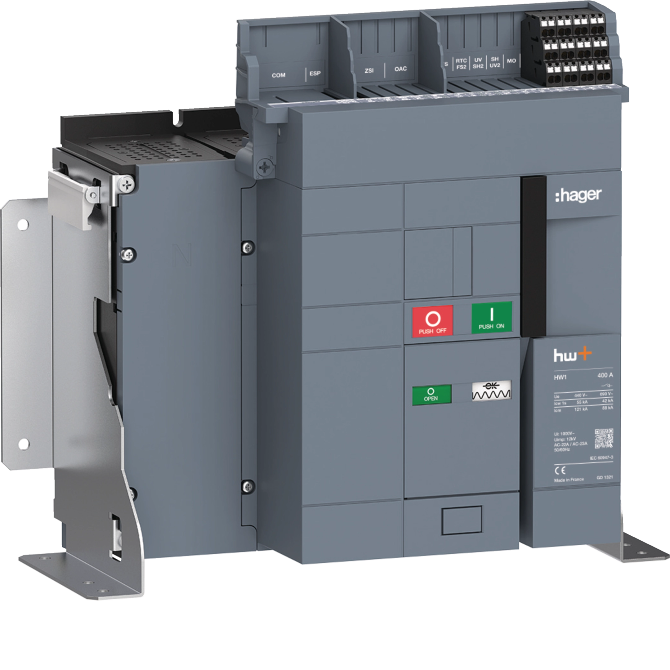 Offener Lasttrennschalter  400A 4P HW1 Festeinbau