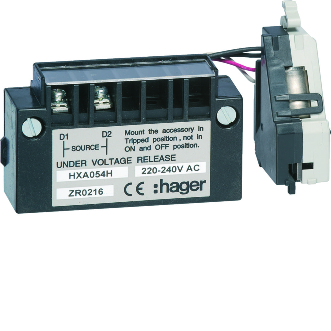 Feszültségcsökkenési (nullfesz)kioldó x160/250-hez 220-240V50Hz 220-240V60Hz HXA Hager