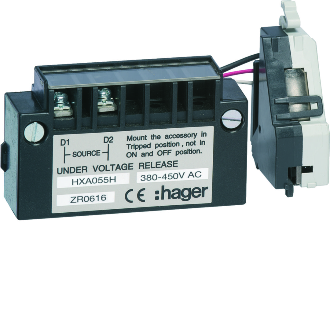 Feszültségcsökkenési (nullfesz)kioldó x160/250-hez 380-415V50Hz 380-415V60Hz HXA Hager