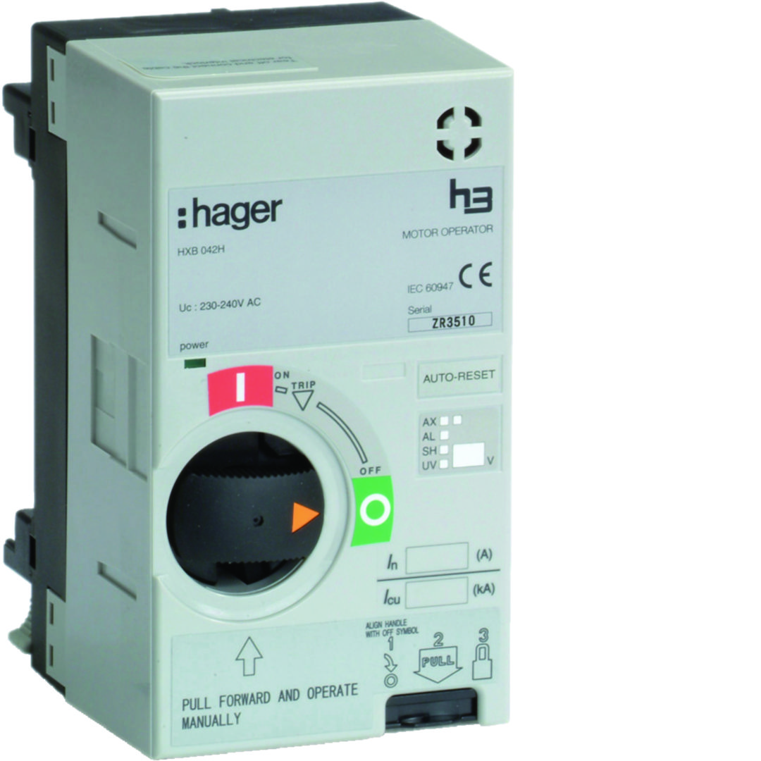 Távműködtető megszakítóhoz motorhajtás 230-240V50Hz HXB Hager