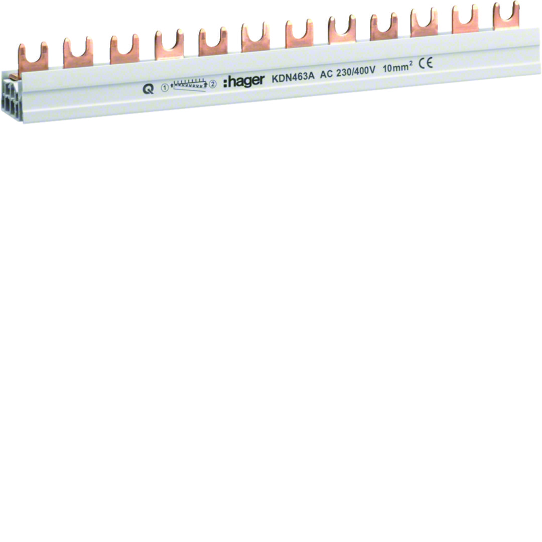 Sorolósín villás 4P 63A 10mm2 210mm szigetelt 4.5kV KDN Hager