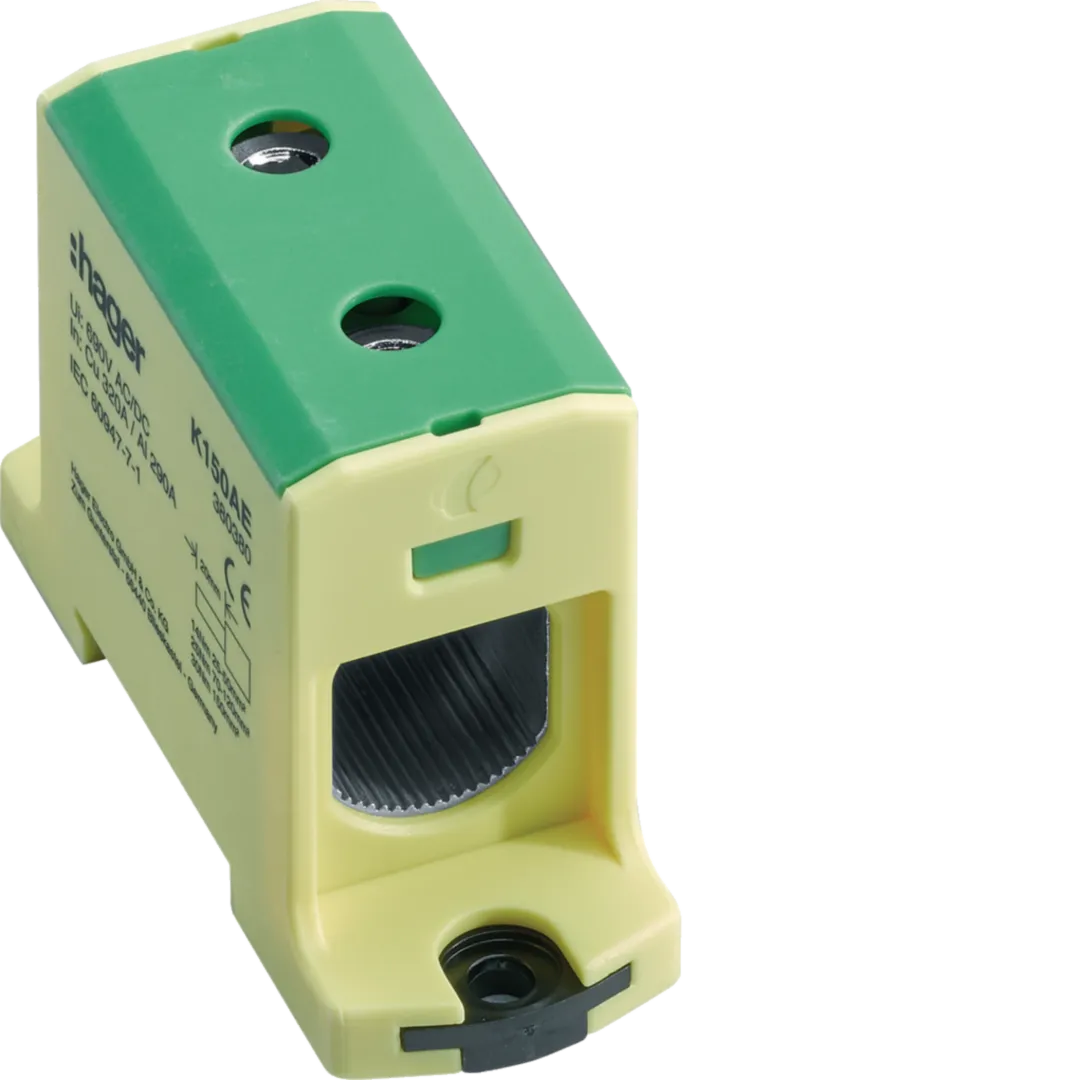 K150AE - Aansluitklem 1-polig, 25 - 150 mm², groen/geel