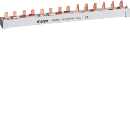 KB663ET - Stiftschiene 4-polig 10²mm 14PLE
