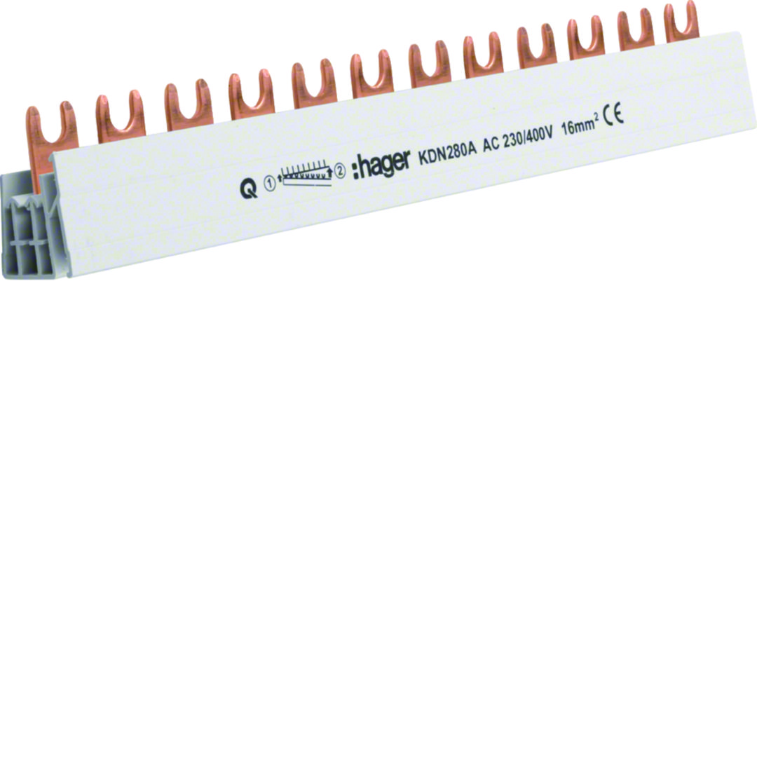 Sorolósín villás 2P 80A 16mm2/ 210mm szigetelt 4.5kV KDN Hager