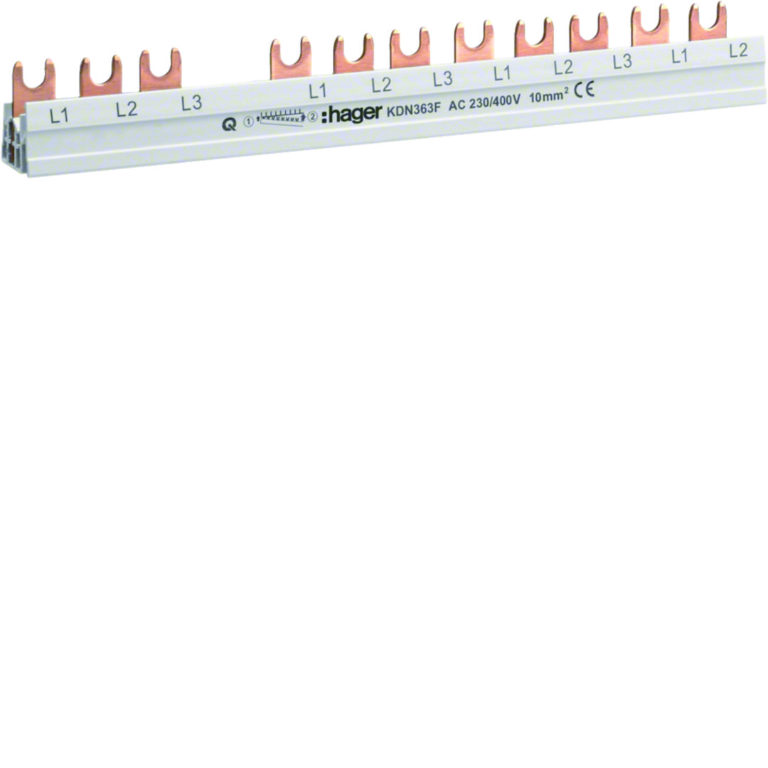 Sorolósín villás 3P 63A 10mm2 210mm szigetelt 4.5kV KDN Hager