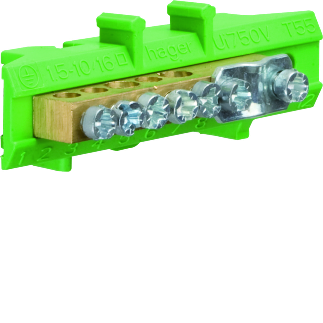 PE-kapocsblokk 60A 16mm2-vezetőhöz(max.) 5mm KM Hager