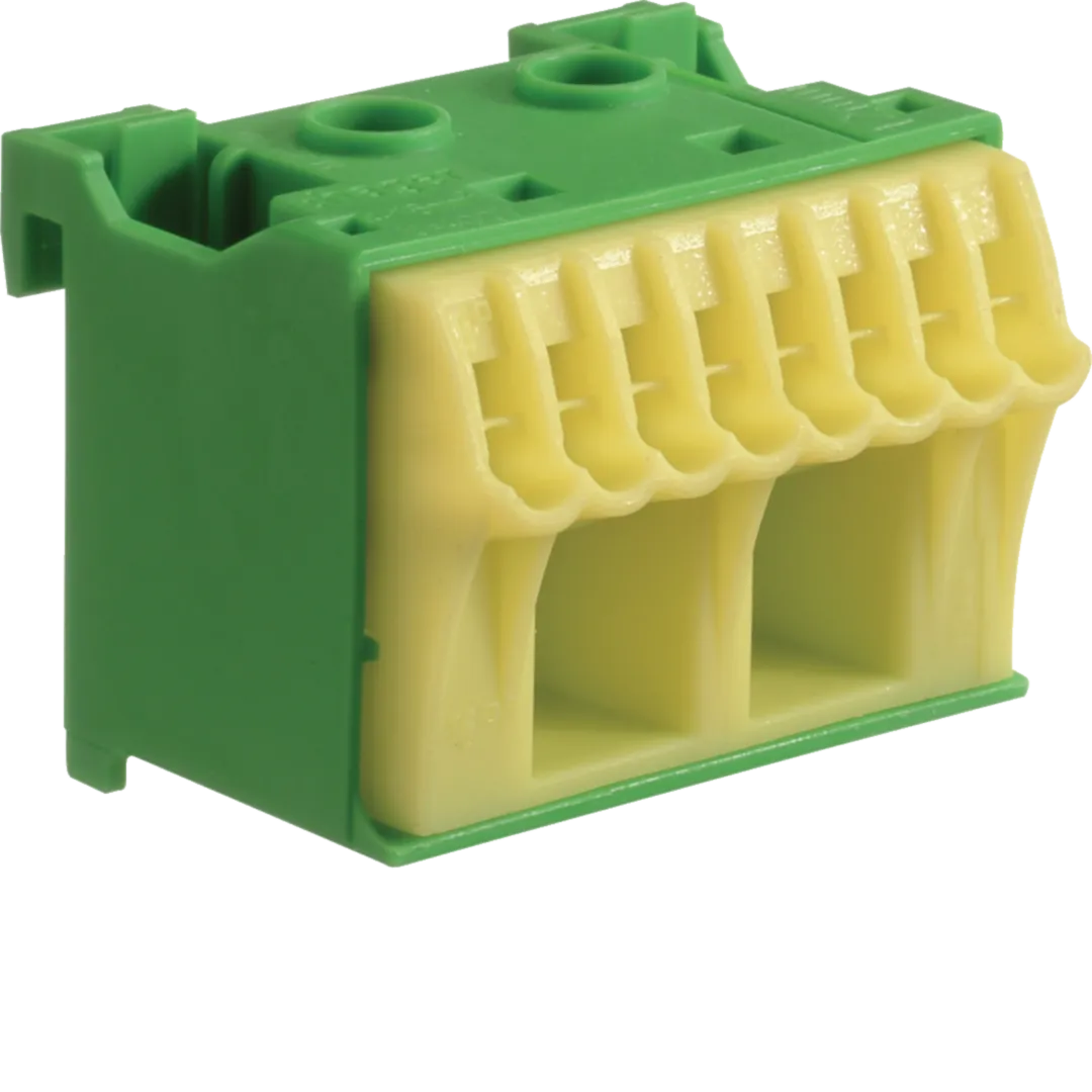 KN10E - QuickConnect Blok samozacisków ochronny, zielony, 2x16+8x4mm2, szer. 45mm