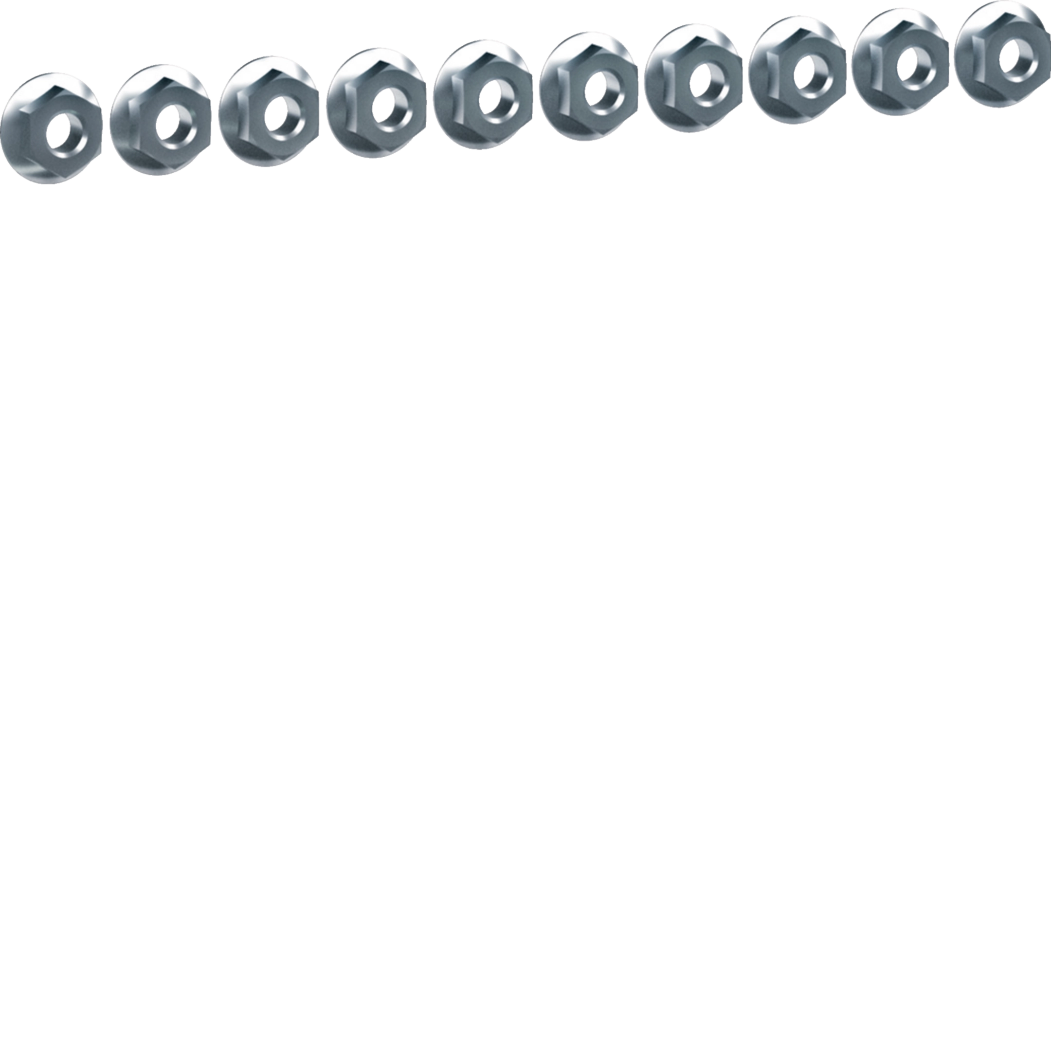 Mutter M8 DIN EN 1661, Stahl verzinkt, 10 Stück