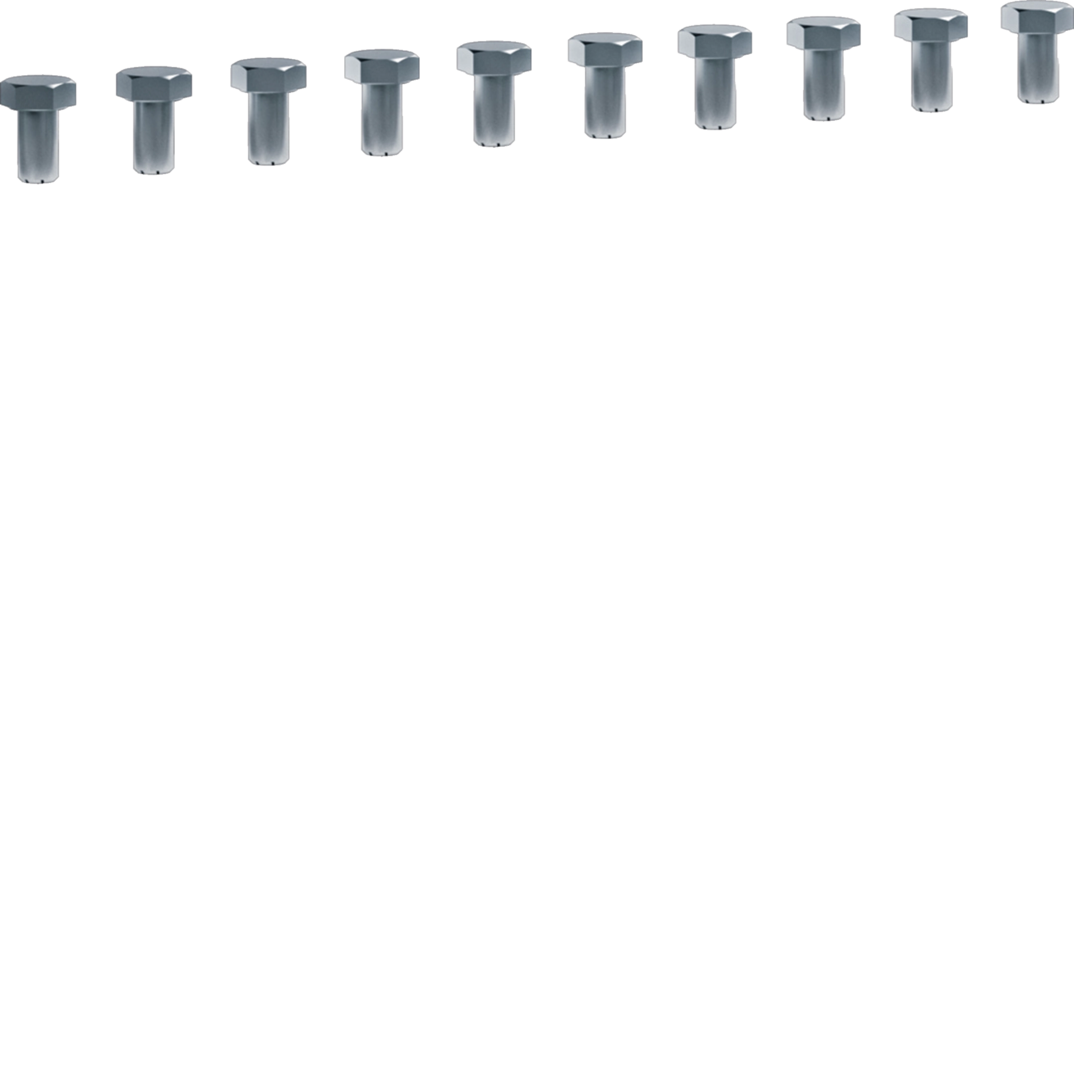 Schraube M8x12 DIN 933, Stahl verzinkt, 10 Stück