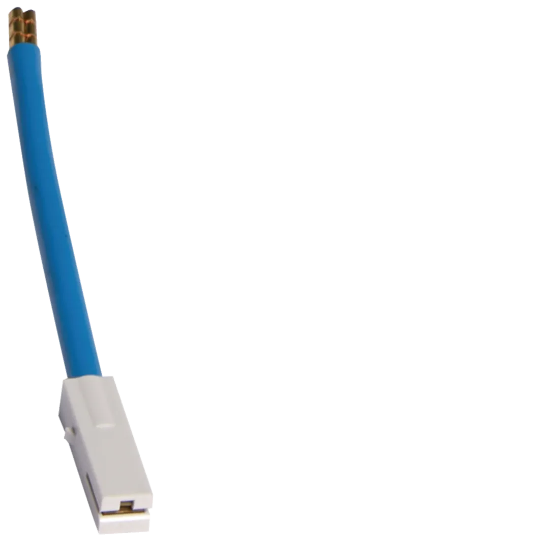 KZ004 - Câble de raccordement, 120mm, bleu, 10mm²,avec fiche,pour Répartiteur multifiche