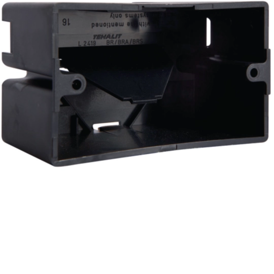 L2419SCHW - Geräteeinbaudose C-Profil für US-Geräte aus Polyamid halogenfrei