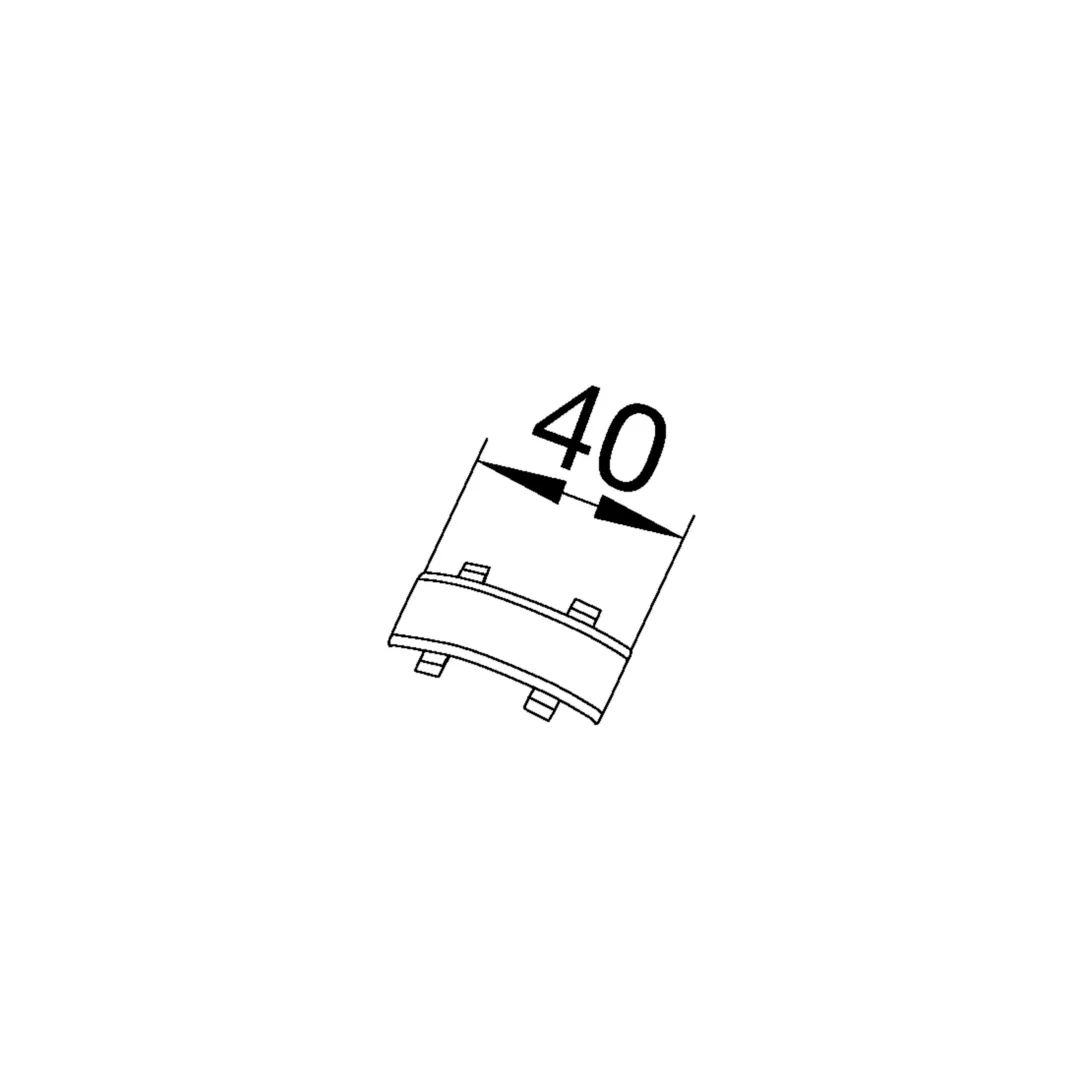 L27749010 - EK, koppeling voor hoekgoot, helderwit