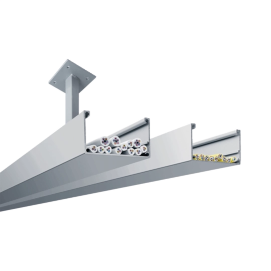 Decke­n­an­schluss­bahnen Leitungs­füh­rungs­sys­teme | Hager DE