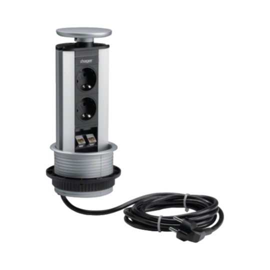 Einbau­an­schluss­einheiten Arbeits­platz­an­schluss­sys­teme | Hager DE