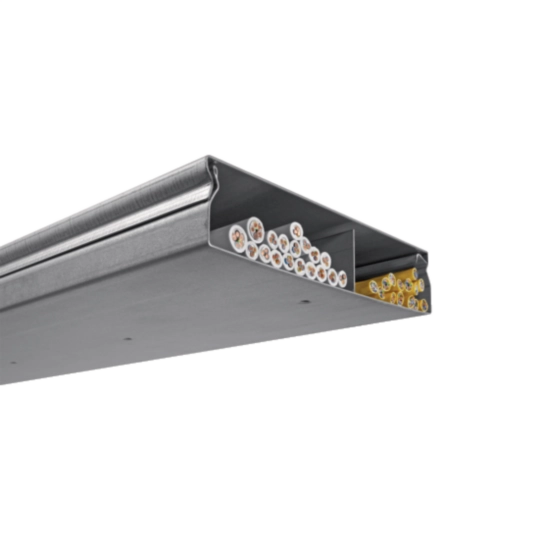 Estrich­über­decktes Kanalsystem Boden­in­stal­la­ti­ons­sys­teme | Hager DE